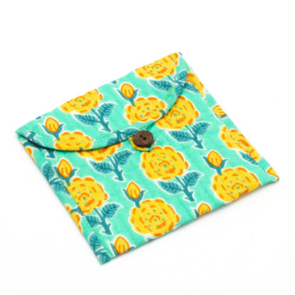Bright Blooms Sanitary Pad Pouch