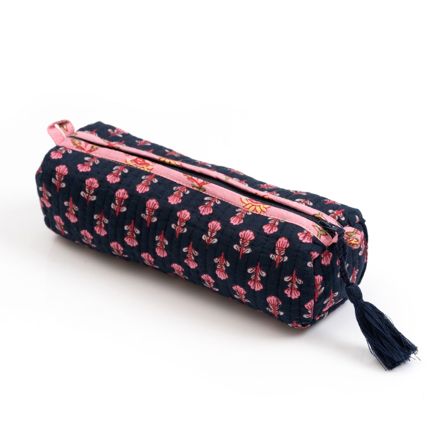 Navy Blossom Cosmetic Pouch