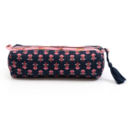 Navy Blossom Cosmetic Pouch