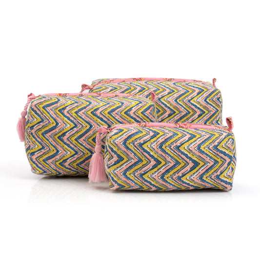 Spring Stripes Travel Pouch
