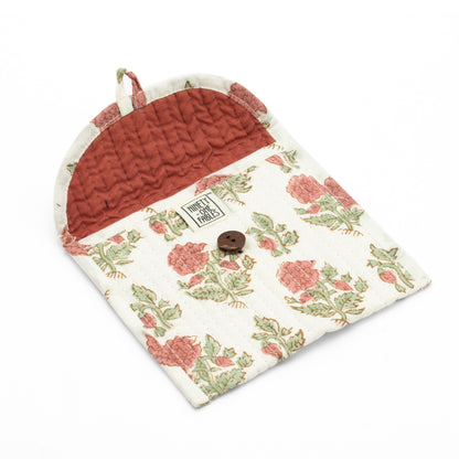 White Bloom Sanitary Pad Pouch